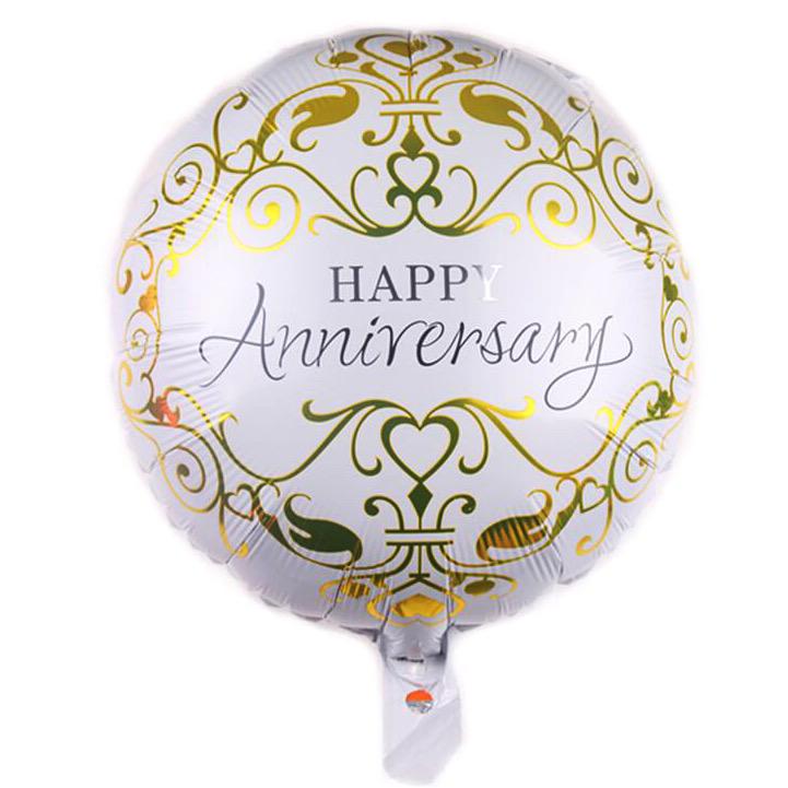 18" HAPPY ANNIVERSARY FOIL BALLOON - A - Fruit n Floral