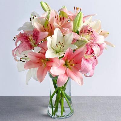 Asiatic Lilies in Vase - Fruit n Floral