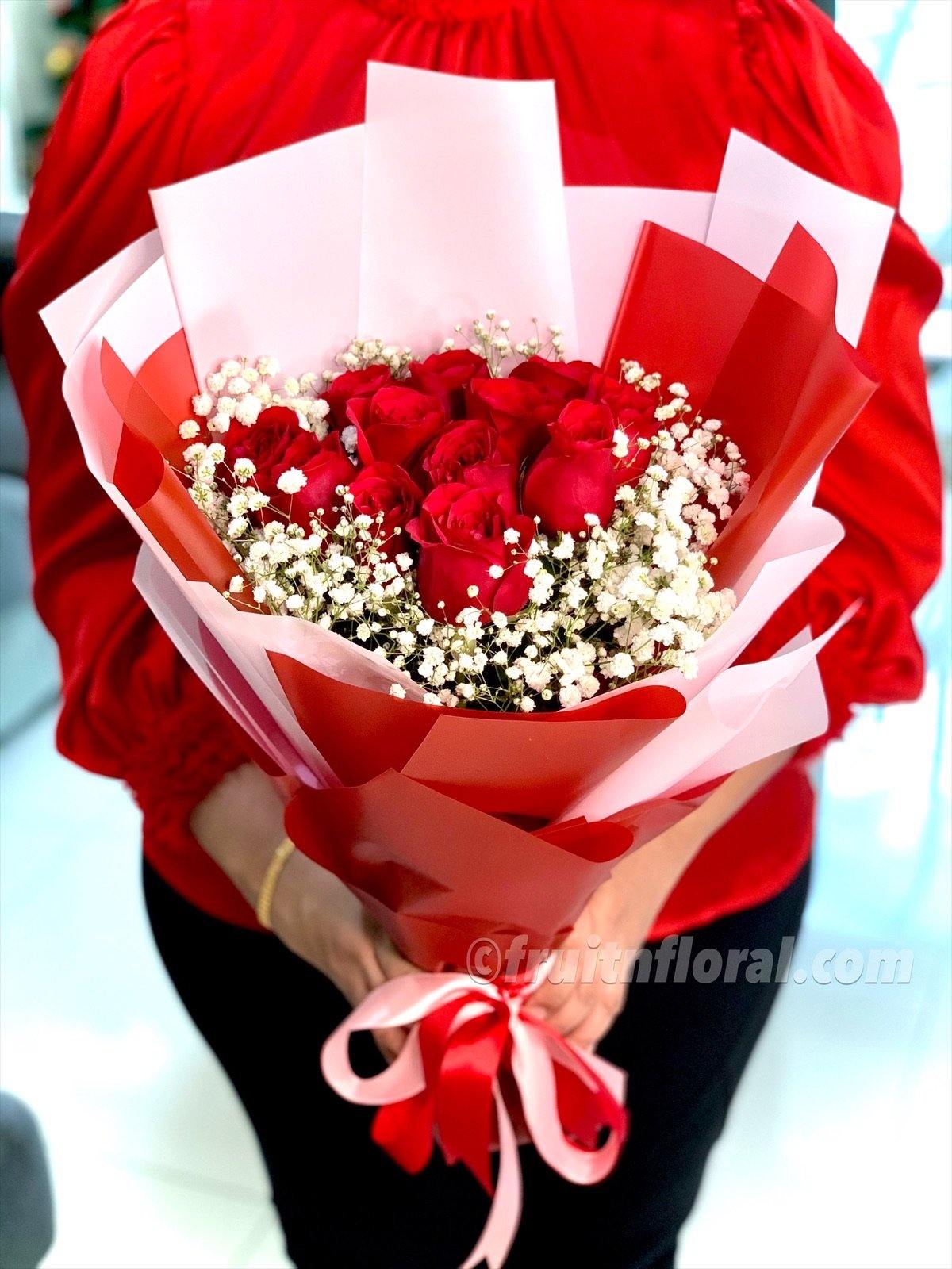 Red Ruby Bouquet - Fruit n Floral