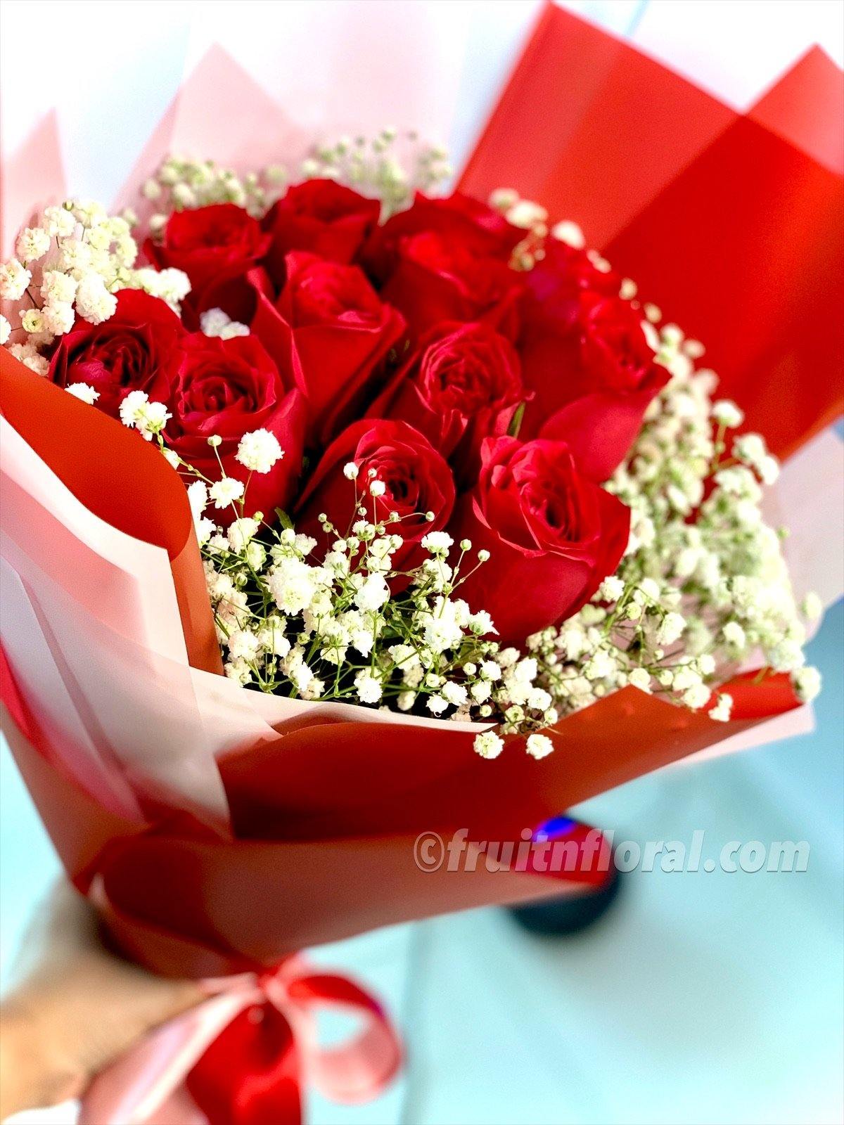 Red Ruby Bouquet - Fruit n Floral