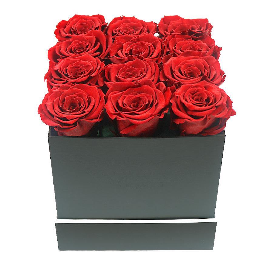 12 Roses in Box - Fruit n Floral