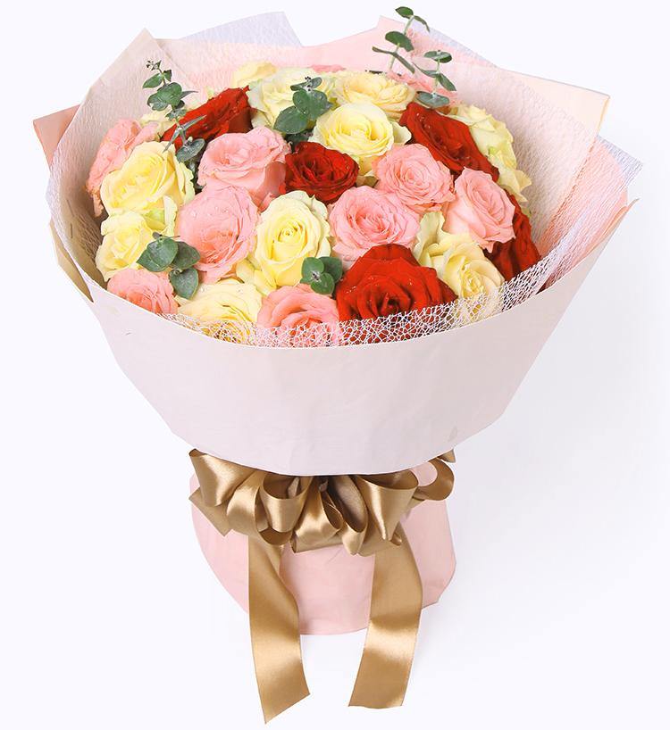 Mix Roses Hand Bouquet - Fruit n Floral
