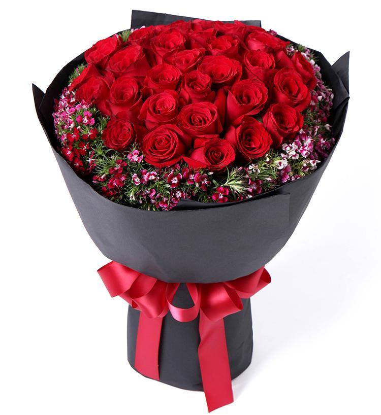 50 Red Roses Bouquet - Fruit n Floral