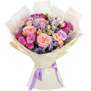 Lavender & Peach Dream Bouquet