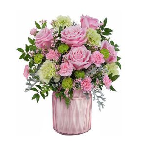 Pink Petal Geometric Vase